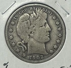1902-P Barber Half Dollar Fine (F) *GREAT QUALITY*