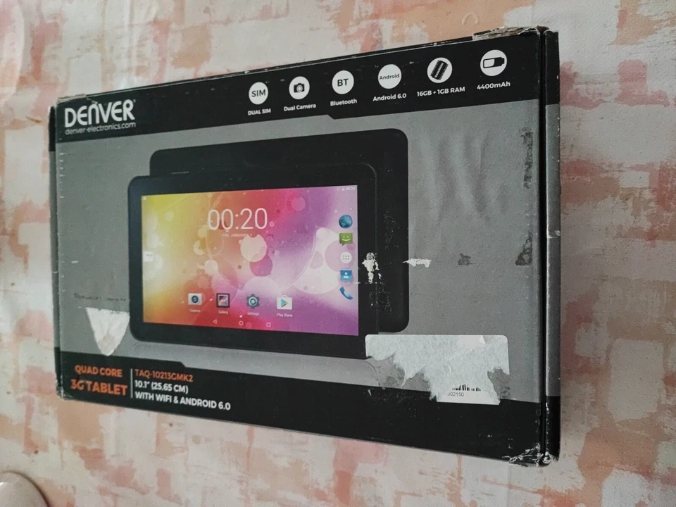 Denver TAQ-10213 Tablet (10,1") 16 GB+1 GB Riß Android 8.1 Go WLAN defekt - Bild 3 von 3