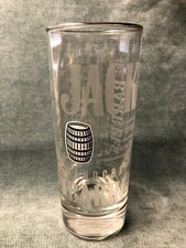 Vintage Jack Daniels Handcrafted Barrels Glass - EUC - Whiskey Collins Glass Bar