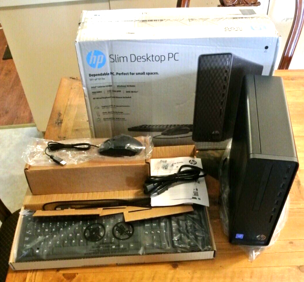 HP Slim Desktop PC 4GB Ram, 1TB HDD, Intel Celeron G5900 (S01pF1013w