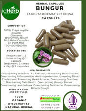  idHerb CAPSULE BUNGUR LAGERSTROEMIA SPECIOSA NATURAL ORGANIC HERBAL FRESH
