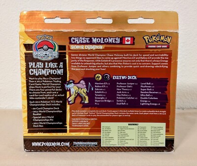2012 Eeltwo Deck World Championship Pokemon Chase Moloney NEW