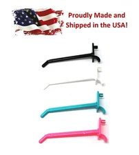 4" Plastic Pegboard Hooks Garage/ Tools/ Storage/Jewelry/ Crafts 25 or 50 Pack