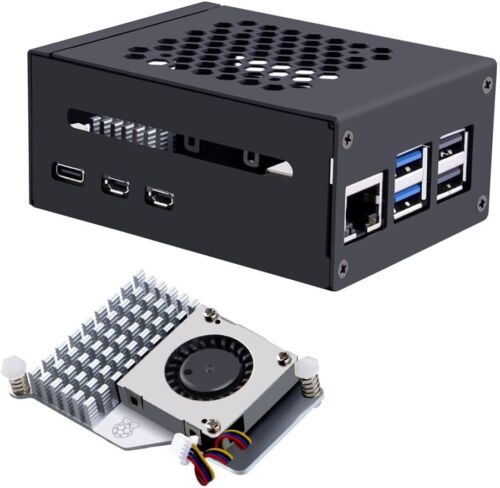 Durable Aluminum Case with Raspberry Pi 5 Active Cooler - Optimized Performance - Picture 3 of 11