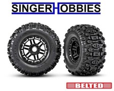 Traxxas 8979 Tires Wheels Glued Maxx 3.8 Belted Wheels Sledgehammer Tra1