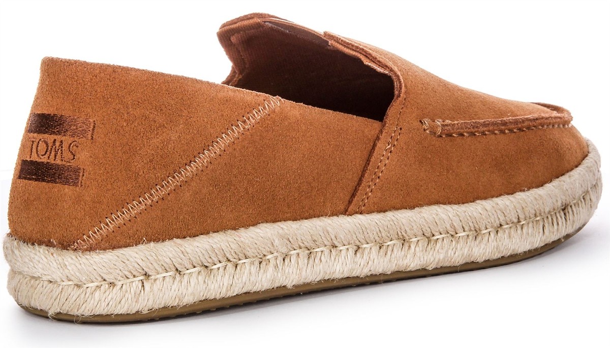 Toms Alonso Heritage Canvas Midsole Slip On Cotton Mens Casual Navy Blue US 13 Mens Alonso Navy Heritage Canvas Rope Loafer Espadrille  main image 3