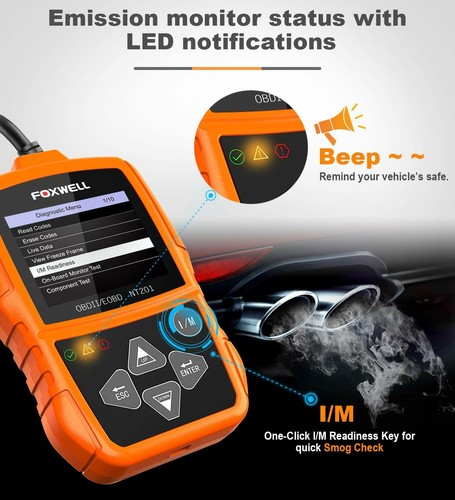 Foxwell NT201 Car OBD2 Scanner Code Reader Check Engine MIL Diagnostic ...
