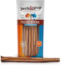 Jack&Pup 12-Inch Premium Grade Odor Free Bully Sticks Dog Treats [Thick-Size] 12