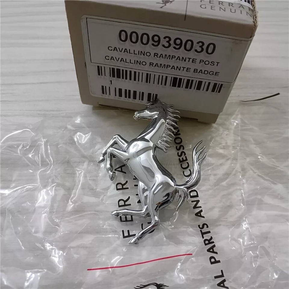 1X Ferrari SF90 Rear Bumper Sliver Horse Emblem Badge Brand New eBay