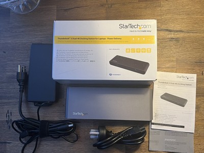 StarTech.COM TB3DK2DPPD Thunderbolt 3 Dock DisplayPort Docking Station +AC