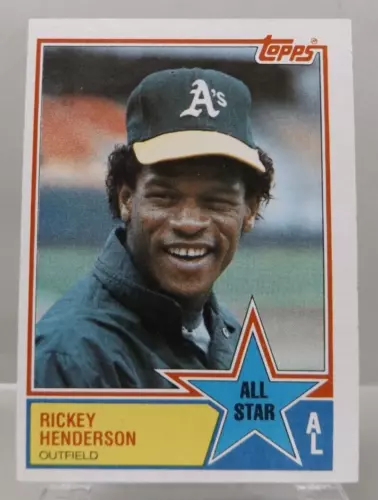 1983 Topps #391 - Rickey Henderson A.L. All Star - Oakland Athletics - Near Mint