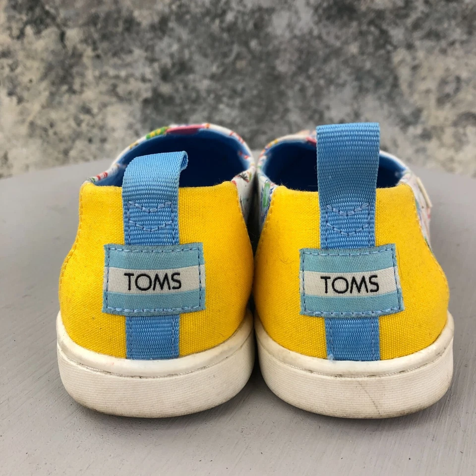 Toms Youth Talla 4 Alpargatas Notebook Doodles Blanco Multi Slip On Zapatos Bajos Foto 4 de 4