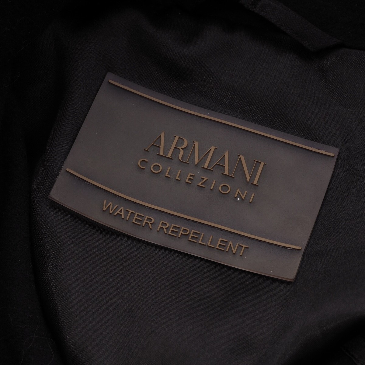Armani Collezioni Mens Black Water Repellent Zip Jacket size 50