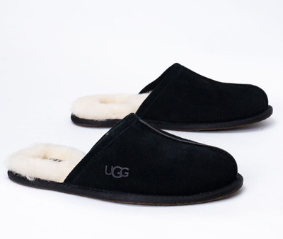 UGG Herren Schuhe Hausschuhe Pantoffeln Slipper 1101111 Scuff Lammfell Black 40