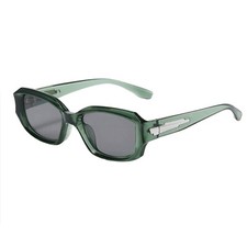 Mint Green Retro Wrap Around Trendy Rectangle Men Women Y2K Fashion Sunglasses