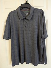 Hagger Button Up Long Sleeve Dress Shirt Men's XXL Dark Gray Black