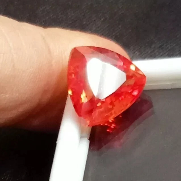 Ópalo de Fuego Mexicano Rojo Naranja 10Ct Certificado Natural Suelto Piedra Trillón Corte Foto 2 de 4