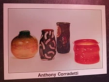 postcard art artist gallery invitation Anthony Coradetti Glass art 1987 Baltimor