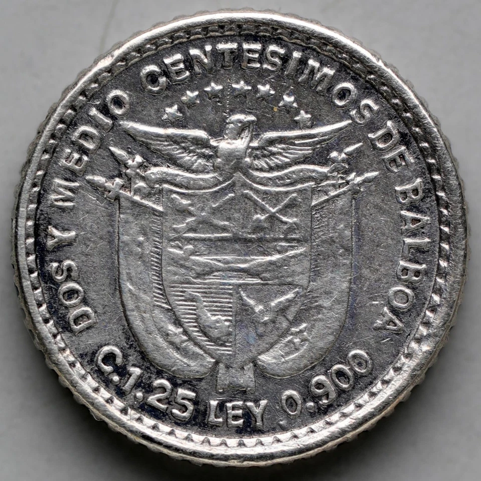 1904 Panama 2 1/2 Centesimos, "Panama Pill" - Image 2 of 2