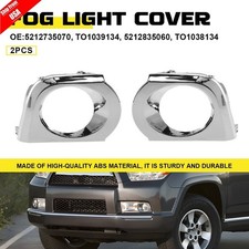 Fog Light Trim For 2010-2013 Toyota 4runner Left And Right Set Of 2 Chrome