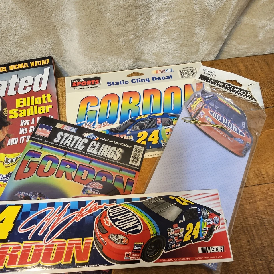 NASCAR LOT JEFF GORDON #24 BUMPER STICKER DECAL, STATIC CLINGS NASCAR ILLUSTRAT - Image 3 of 4