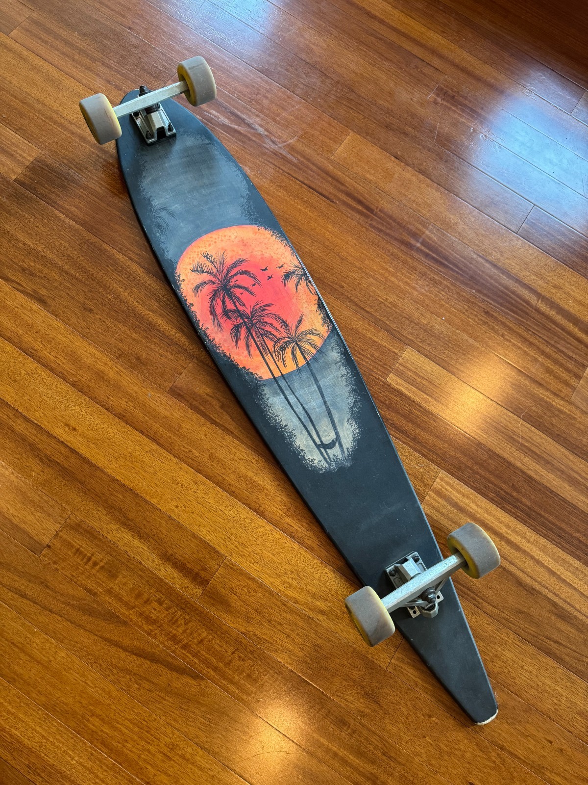 Maple Longboard with Beautiful Custom Painted Art - 47" Pint