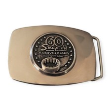 Snap On Tools Vintage 60th Anniversary Belt Buckle 1920-1980 SOLID SILVERBRONZE