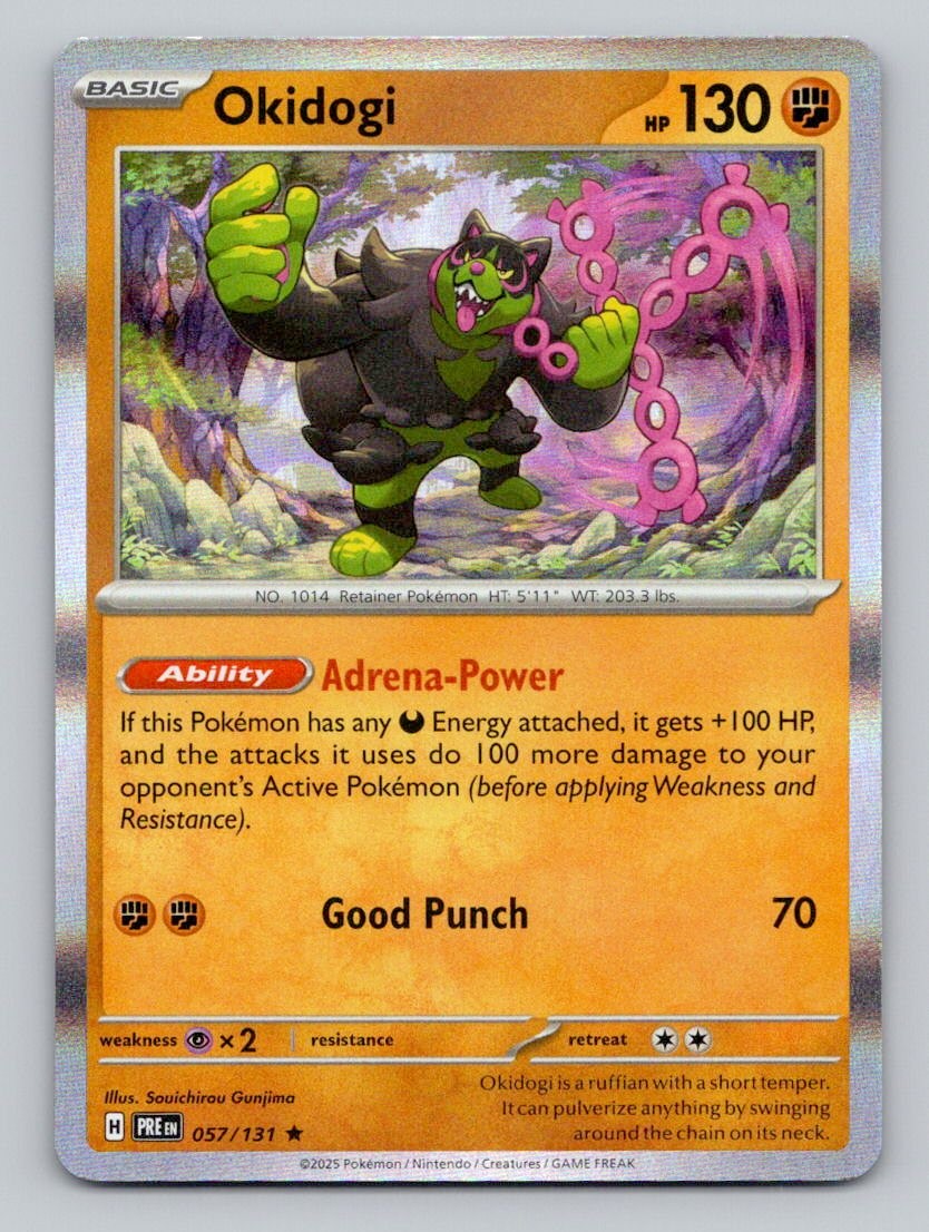 Okidogi 057/131 Rare Prismatic Evolutions Pokemon Holo Near Mint