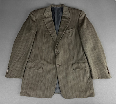 Hickey Freeman Collection Blazer 40R Braun Nadelstreifen 100% Wolle USA