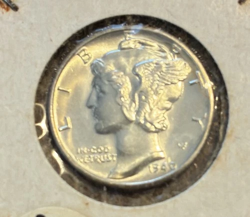 1940-D Mercury Dime, Gem BU, Full Bands