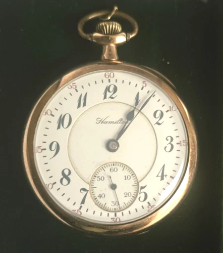Dad's Antique Hamilton Pocket Watch, 17 Jewels, Good + Working Fine Condition