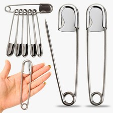 10 Pack 5 Inch Large Safety Pins Stainless Steel Heavy Duty Strong Blanket