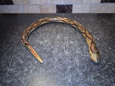 Vintage Wooden 20" Articulated Wooden Snake 80s Great Condition Folk Art