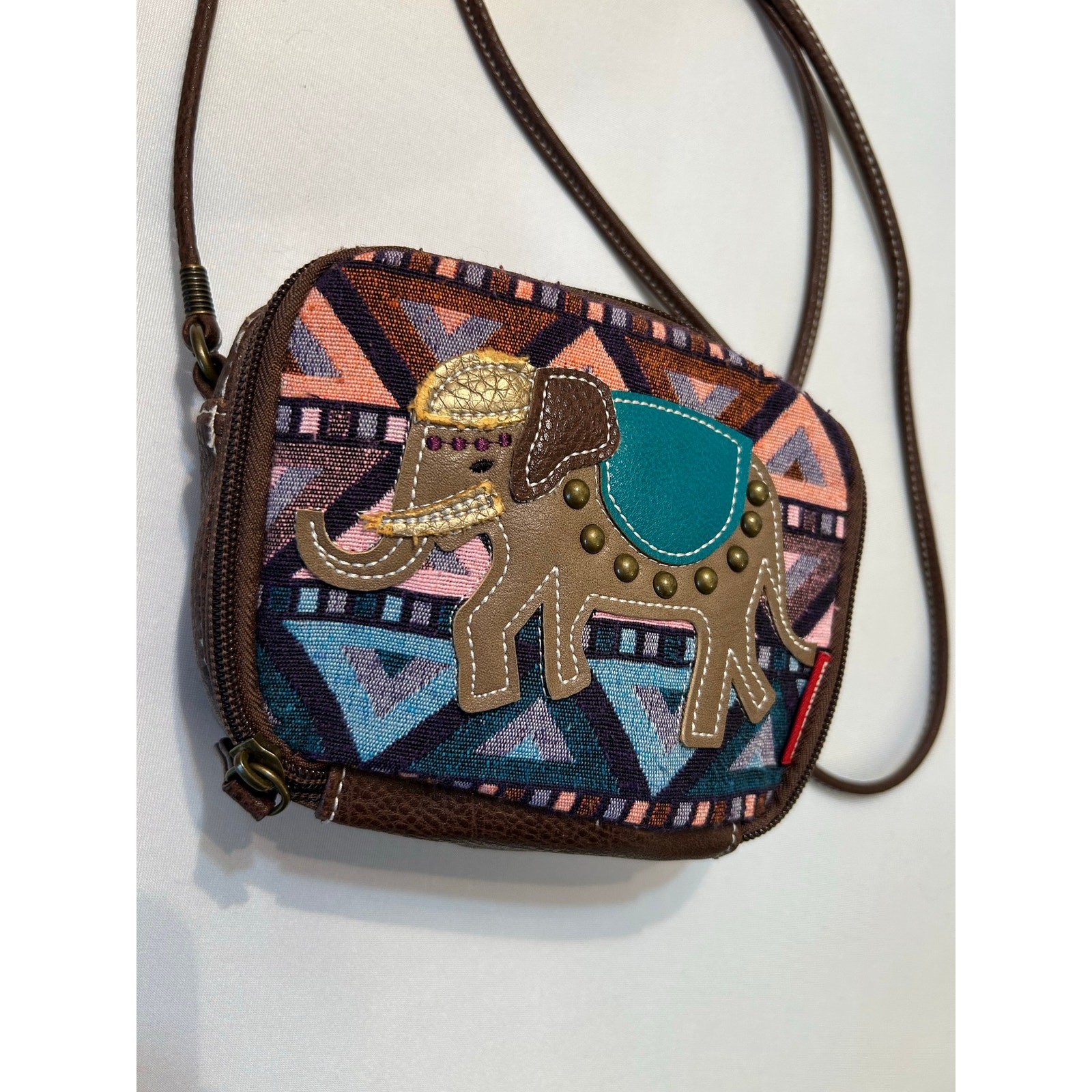 Union Bay Elephant Patchwork Small Crossbody - image 9