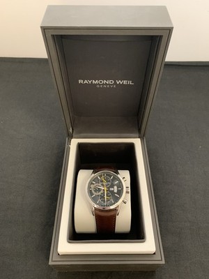 Raymond Weil Freelancer 77302 Men's Black Dial Automatic Chronograph Watch w/Box