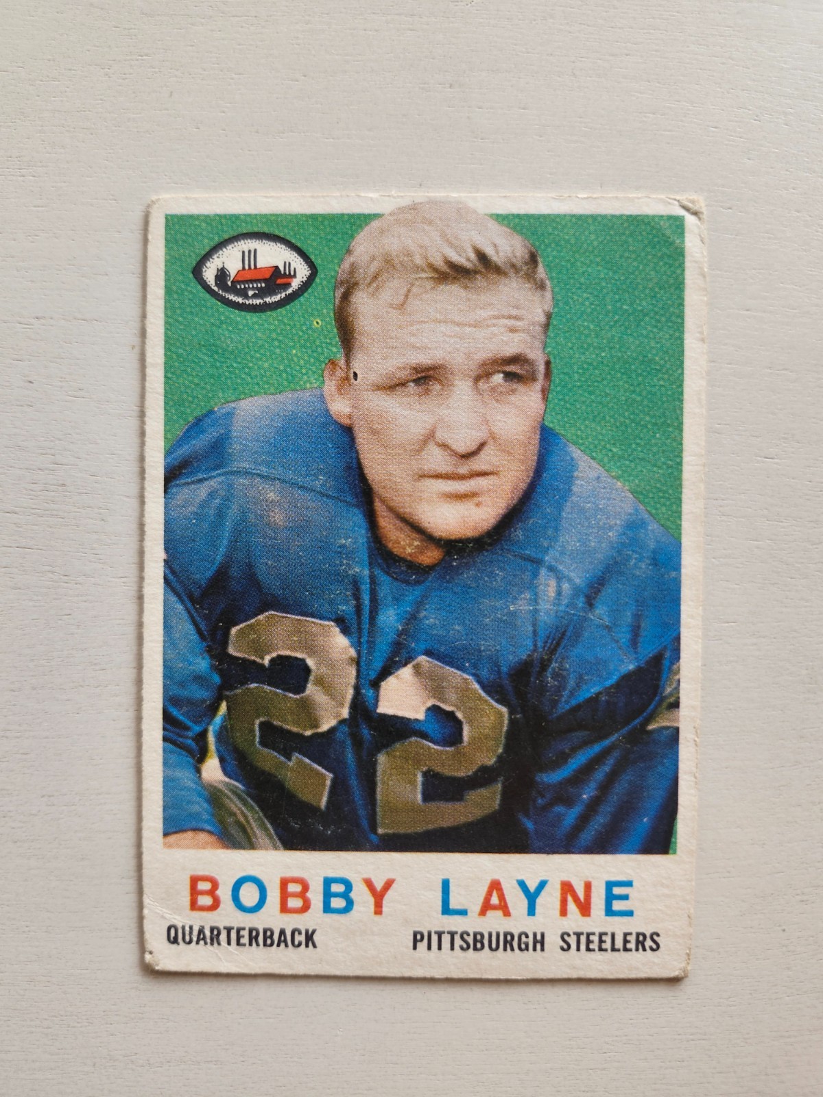 Bobby Layne RARE Vintage 1959 Topps Football #49 Steelers Lions Texas HOF COOL!