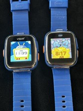 VTech Kidizoom Smartwatch Blue Lot of 2 Kids Camera Games Touchscreen Tested