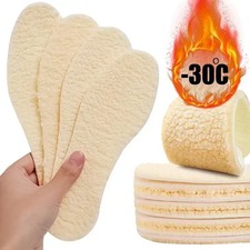 2pcs Lamb Fleece Insoles Men Women Winter Keep Warm Insole Soft Wool Thicken S
