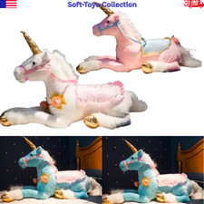Giant Unicorn Plush Toy Soft Stuffed Horse Cuddly Fantasy Animal Doll Gift 85cm