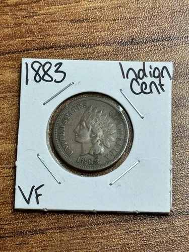1883 Indian Head Cent Penny Nice VF Very Fine Better Date U.S. 1c Coin (Raw18167