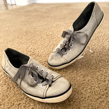 Keds Womens Silver Glitter Sneakers Shoes Sz 7.5 Lace Up