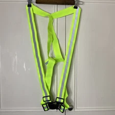 High Visibility Suspenders Reflective Harness Belt Strap Traffic Sash Neon Green