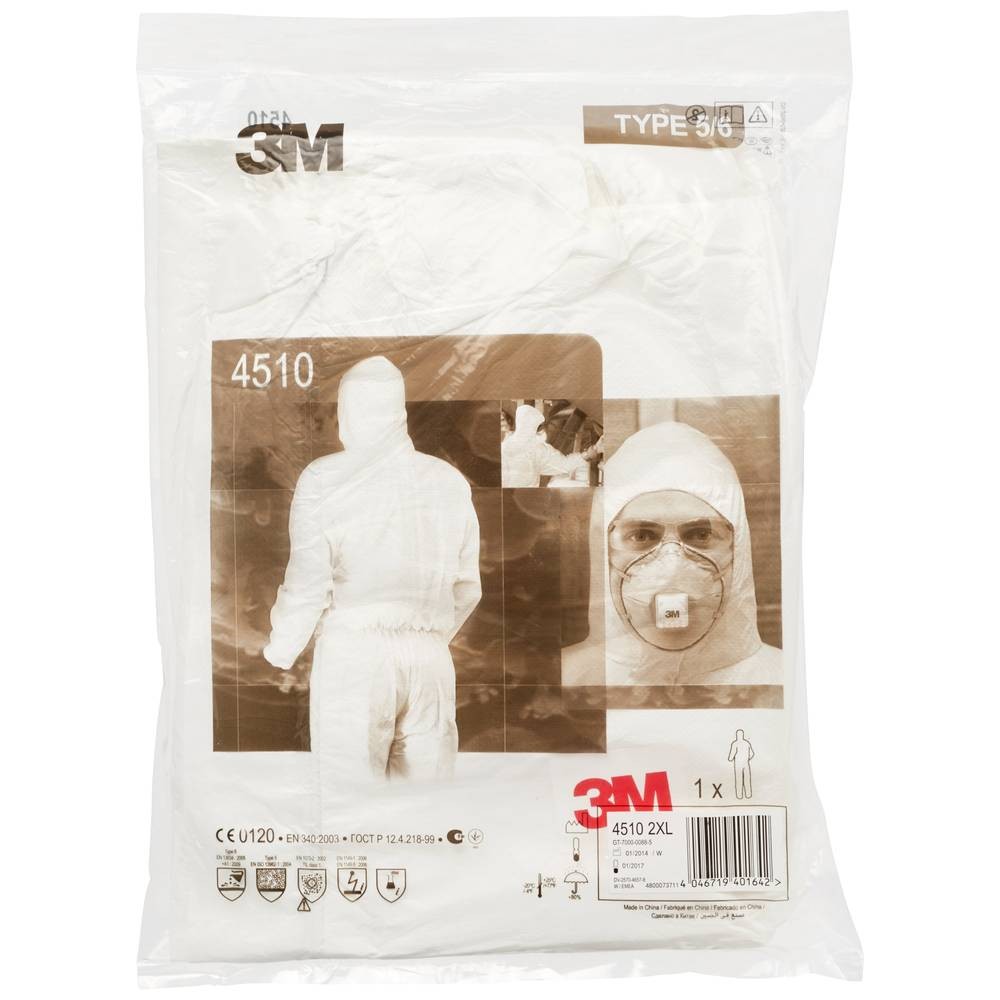 3M 4510XL Tuta di protezione 4510 Taglia: XL Bianco
