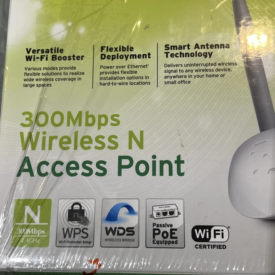TP-Link Wi-Fi Booster TL-WA901ND 300Mbps 2.4GHz Wireless N Access Point Open Box - Image 4 of 4
