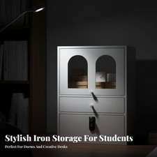 3-Tier Desk Locker Large Capacity Multi-Compartment Organizer Sturdy