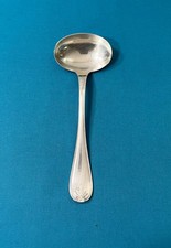 Louche a sauce CHRISTOFLE ancien modèle MALMAISON métal argenté 18,5 cm couvert
