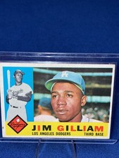 Vintage 1960 Topps #255 Jim Gilliam Los Angeles Dodgers 3B Baseball Card MLB