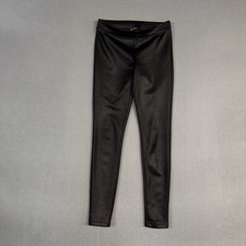Express Legging Pants Womens XS Black Skinny Pull On Stretch Faux Leather Preppy