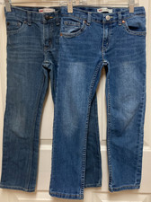 LOT of 2 Levi's Boys 511 Slim Fit Blue Stretch Denim Jeans  Size 7 