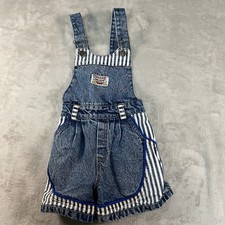 Girls Size 4 Vintage Denim Short Overall